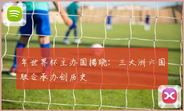 年世界杯主办国揭晓：三大洲六国联合承办创历史